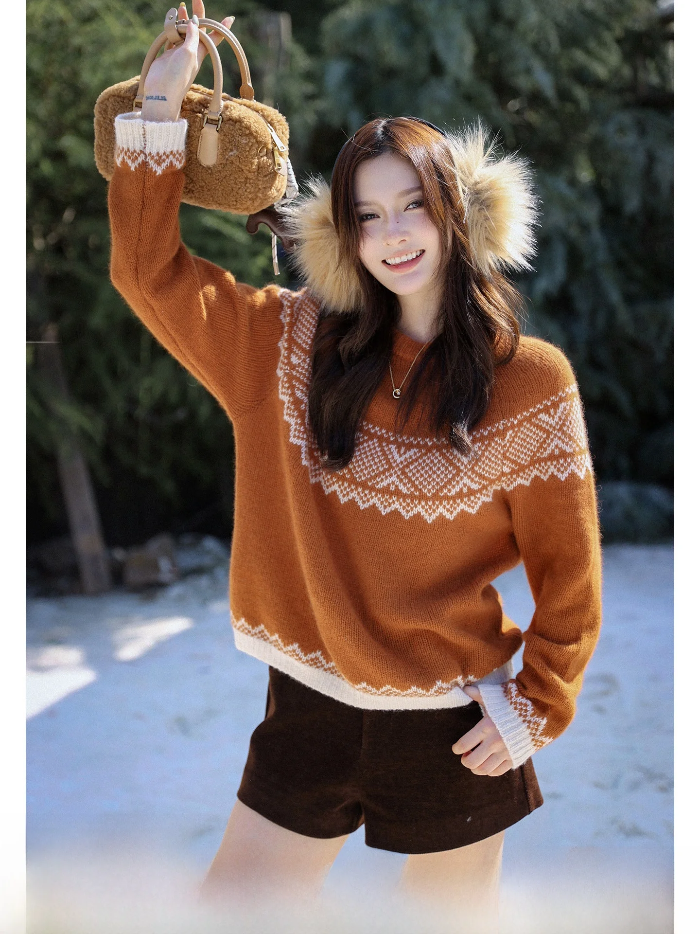 Ретро-свитер в скандинавском стиле с узором Fair Isle, женский, с круглым вырезом, вышитый, свободного кроя, шерстяной топ для осеннего сезона
Ретро-свитер в скандинавском стиле с узором Fair Isle, женский, с круглым вырезом, вышитый, свободного кроя, шерстяной топ для осеннего сезона