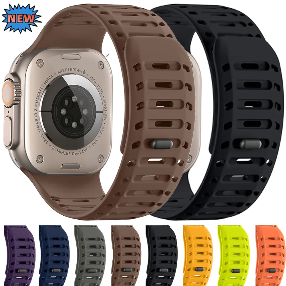 Sports Magnetic Silicone Strap For Apple Watch Ultra 2/3 49mm 11/10 46mm Soft Breathable Wristband iWatch 9 8 7 6 SE 45mm 44mm
Sports Magnetic Silicone Strap For Apple Watch Ultra 2/3 49mm 11/10 46mm Soft Breathable Wristband iWatch 9 8 7 6 SE 45mm 44mm