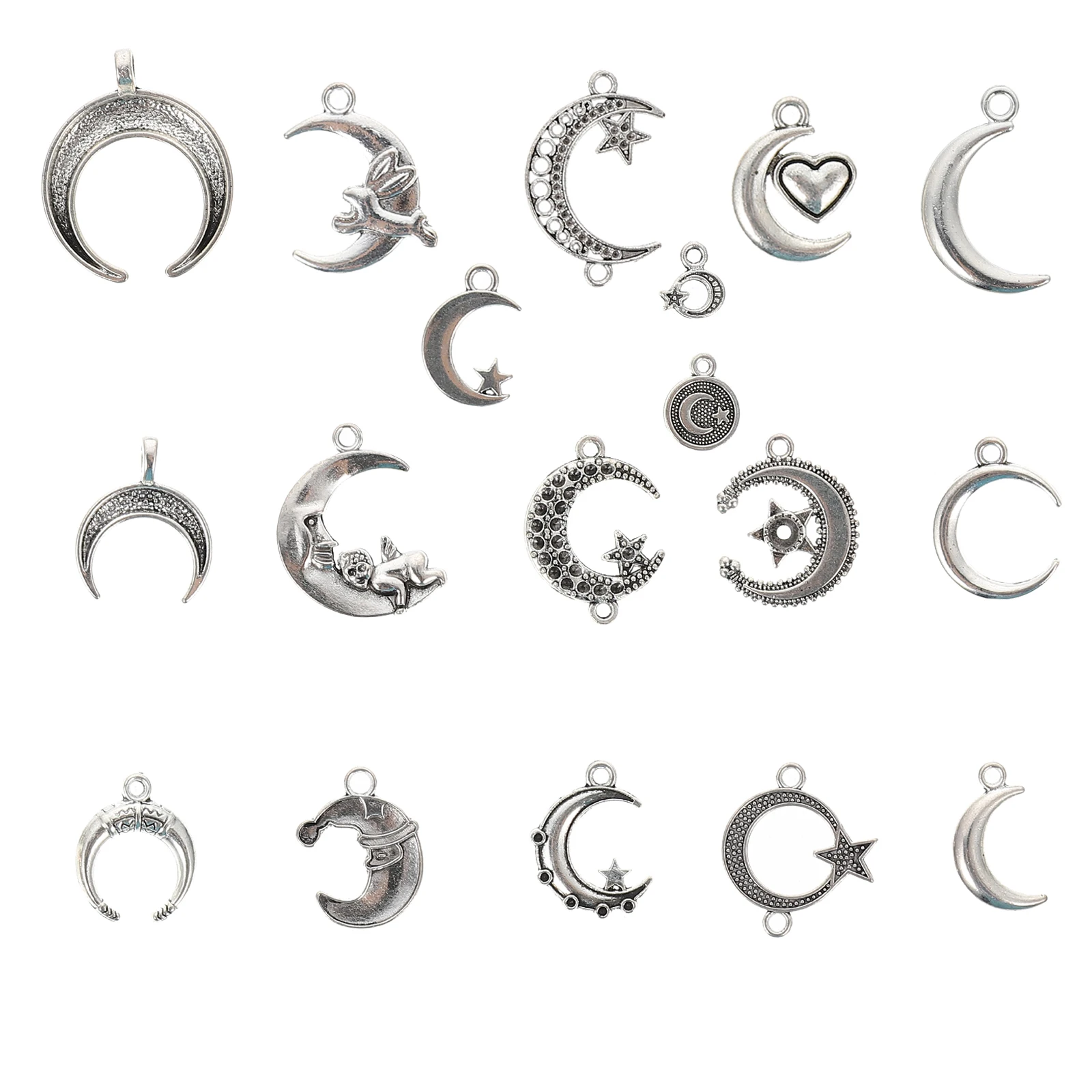 3 Bags Necklace Moon Tibetan Silver Alloy Pendant DIY Jewelry Accessories Bright Colors Luster H made Craft Supplies
3 Bags Necklace Moon Tibetan Silver Alloy Pendant DIY Jewelry Accessories Bright Colors Luster H made Craft Supplies