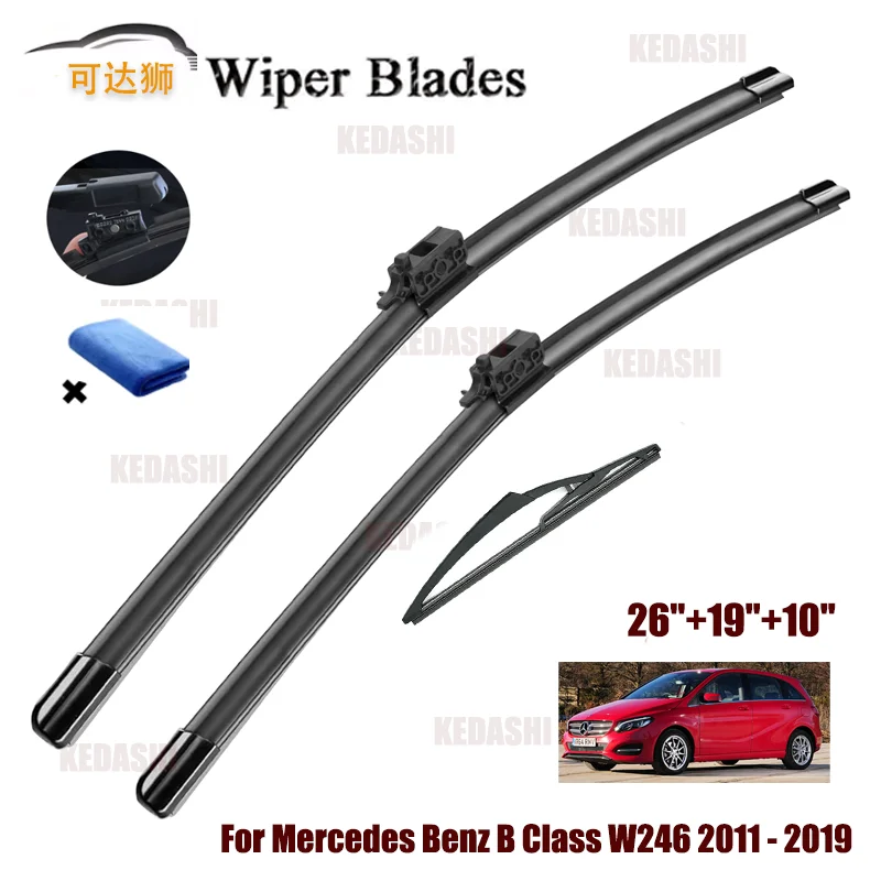 For Mercedes-Benz Clase B W246 2011-2019 Front Rear Wiper Blades Soft Rubber Windshield Windscreen Brushes Car Accessories
For Mercedes-Benz Clase B W246 2011-2019 Front Rear Wiper Blades Soft Rubber Windshield Windscreen Brushes Car Accessories