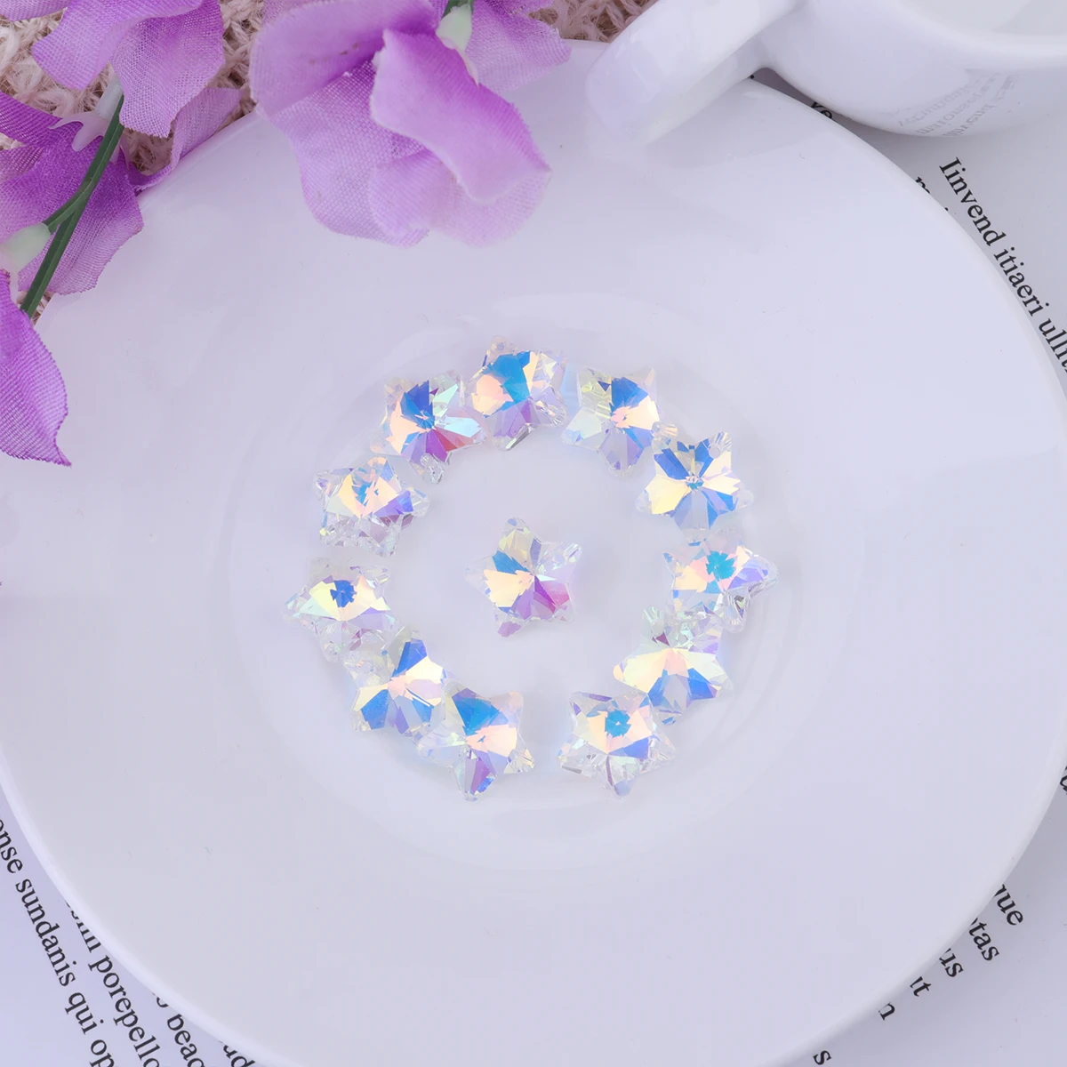 100 Pcs Stained Glass Diamond Jewelry Making Necklace Charms Pendant Diy Five Pointed Star Scales Bracelet Accessories
100 Pcs Stained Glass Diamond Jewelry Making Necklace Charms Pendant Diy Five Pointed Star Scales Bracelet Accessories