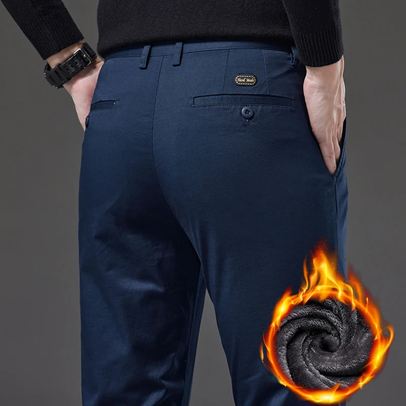 Thick Men's Casual Pants Winter Fleece Business Fashion Casual Velvet Stretch Trousers Classic Soft Plush Trousers
Thick Men's Casual Pants Winter Fleece Business Fashion Casual Velvet Stretch Trousers Classic Soft Plush Trousers