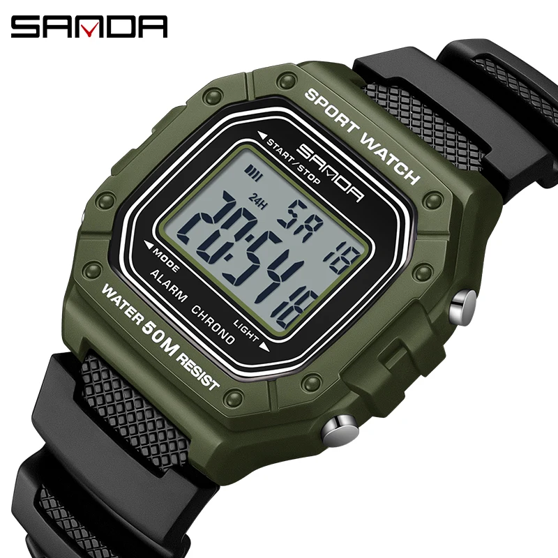 SANDA 2156 Large Dial LED Digital Wristwatch Fashion Men Military Sports Watch Water Resistant Stopwatch for Men
SANDA 2156 Large Dial LED Digital Wristwatch Fashion Men Military Sports Watch Water Resistant Stopwatch for Men