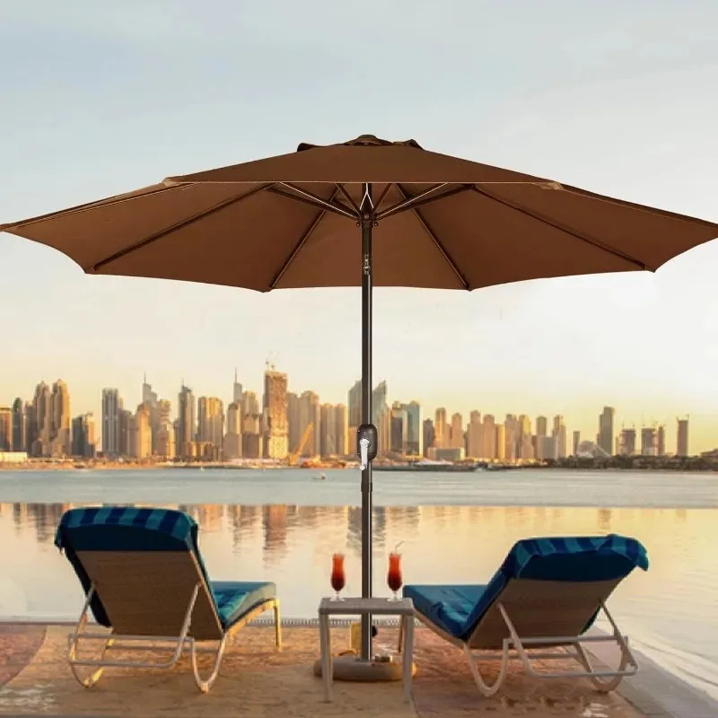 9' Outdoor Patio Umbrella, Outdoor Table Umbrella, Yard Umbrella, Market Umbrella with 8 Sturdy Ribs, Push Button Tilt and Crank
9' Outdoor Patio Umbrella, Outdoor Table Umbrella, Yard Umbrella, Market Umbrella with 8 Sturdy Ribs, Push Button Tilt and Crank