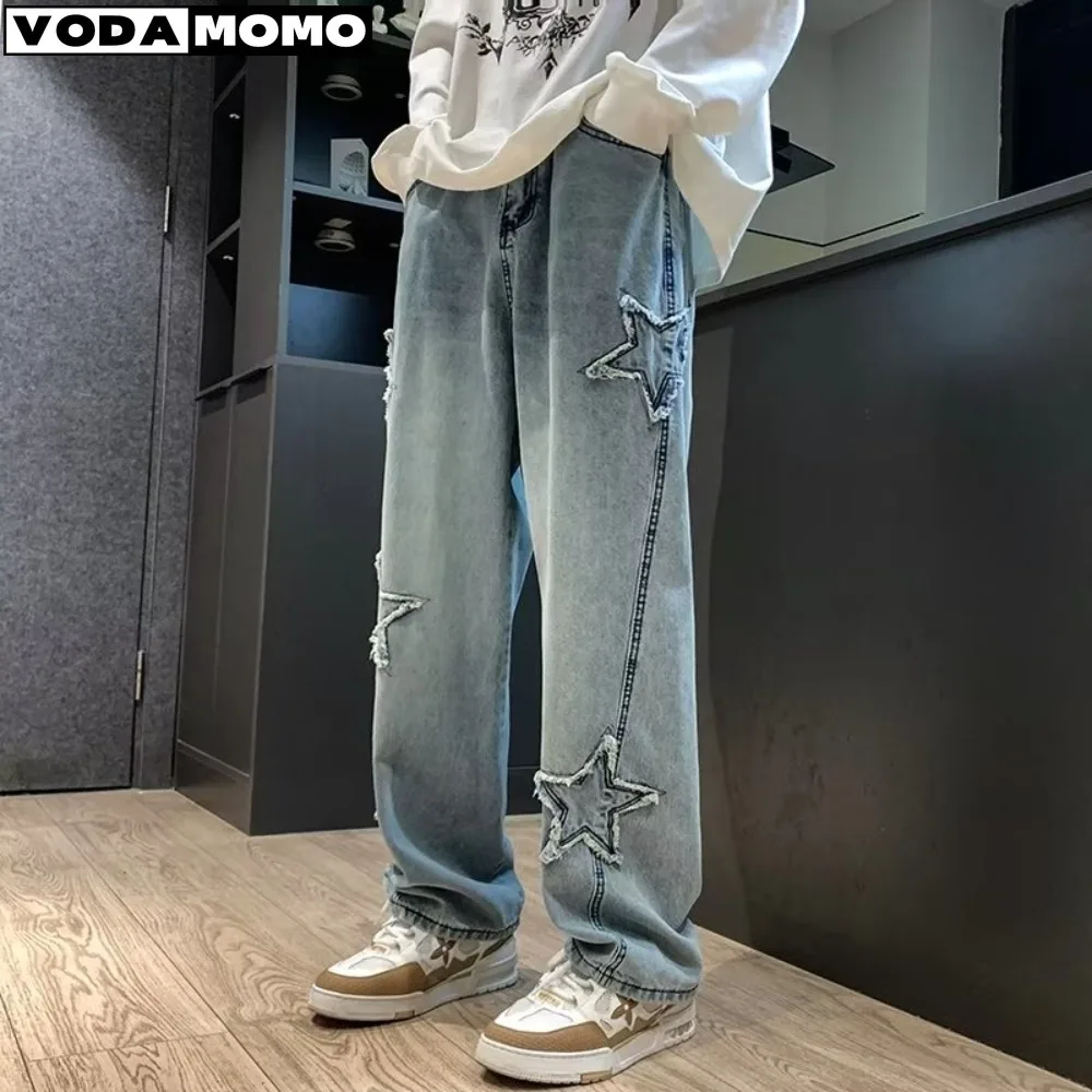 2024 New Men's Jeans Star Embroidered Ripped Jeans Hole Pants Graphic Motorcycle Jeans Loose Hip Hop High Street Denim Clothing
2024 New Men's Jeans Star Embroidered Ripped Jeans Hole Pants Graphic Motorcycle Jeans Loose Hip Hop High Street Denim Clothing