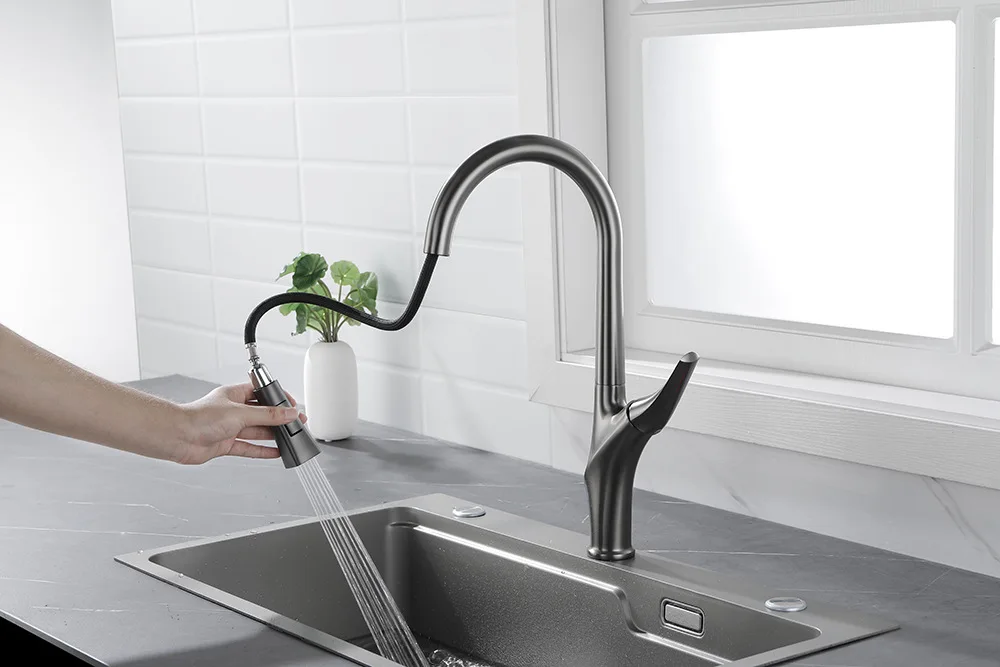 Brass Pull Down Kitchen sink faucet Modern design Hot cold water Kitchen Tap One Handle One hole,Gun Grey,Chrome,Black
Brass Pull Down Kitchen sink faucet Modern design Hot cold water Kitchen Tap One Handle One hole,Gun Grey,Chrome,Black