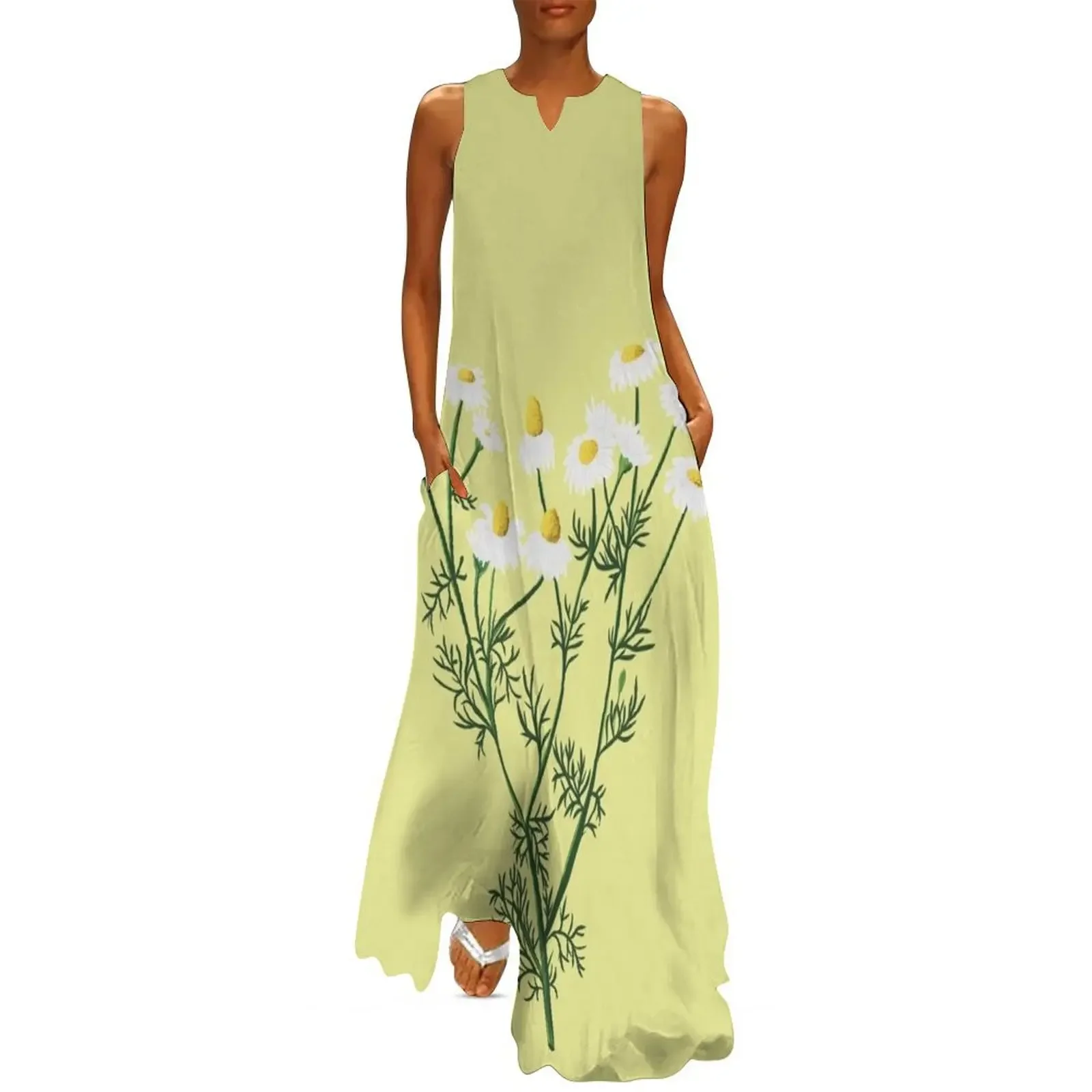Chamomile botanical drawing Long Dress Female dress Summer women's clothing Dress
Chamomile botanical drawing Long Dress Female dress Summer women's clothing Dress
