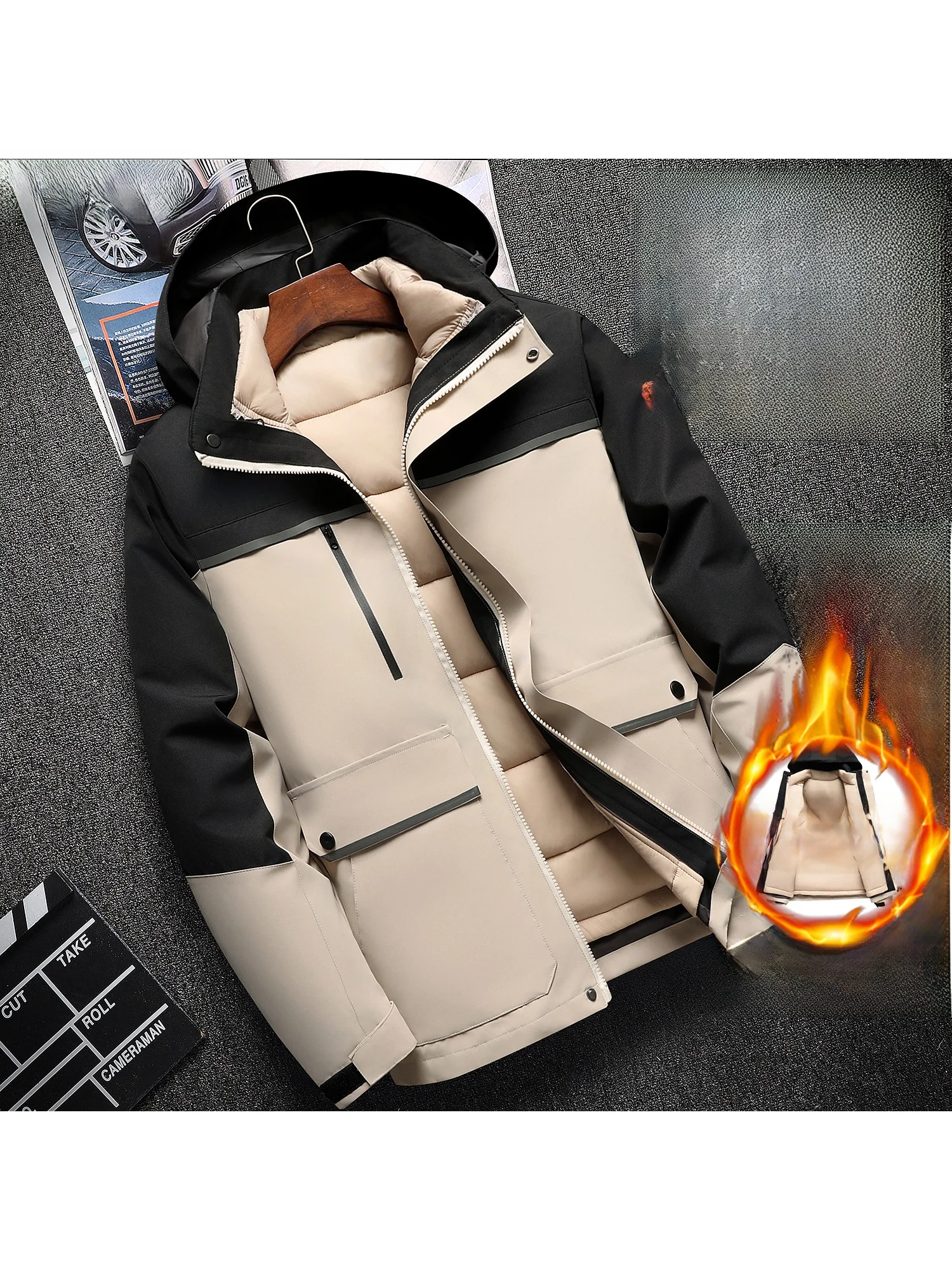 Мужская зимняя куртка-пуховик для активного отдыха, съемная, водонепроницаемая, утепленная, для повседневной носки
Мужская зимняя куртка-пуховик для активного отдыха, съемная, водонепроницаемая, утепленная, для повседневной носки