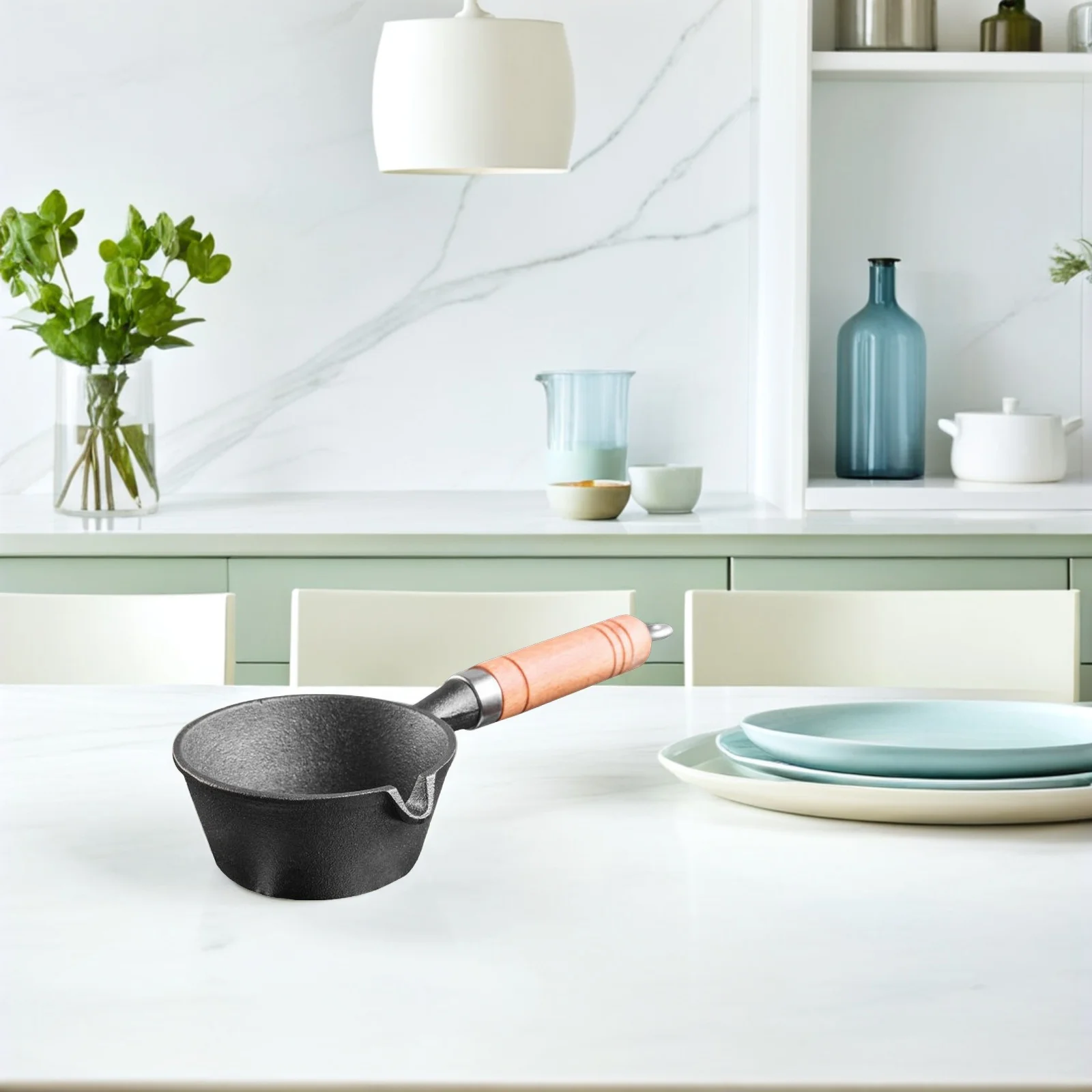 Mini Egg Frying Pan Premium Iron Wood Material Long Handle Ergonomic Design for Melting Chocolate Butter Cheese Wax Milk Water
Mini Egg Frying Pan Premium Iron Wood Material Long Handle Ergonomic Design for Melting Chocolate Butter Cheese Wax Milk Water