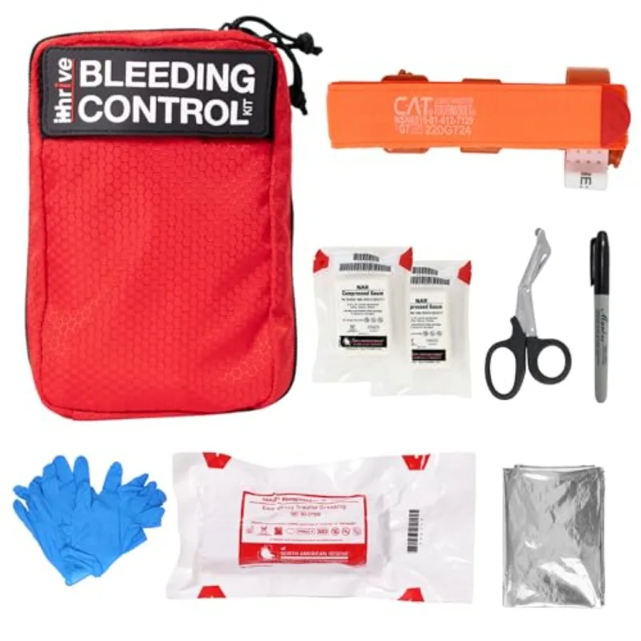 Public Access Emergency First Aid Kit with CAT Tourniquet Trauma Dressing Gauze in Red Nylon Bag for Bleeding Control Stop The
Public Access Emergency First Aid Kit with CAT Tourniquet Trauma Dressing Gauze in Red Nylon Bag for Bleeding Control Stop The