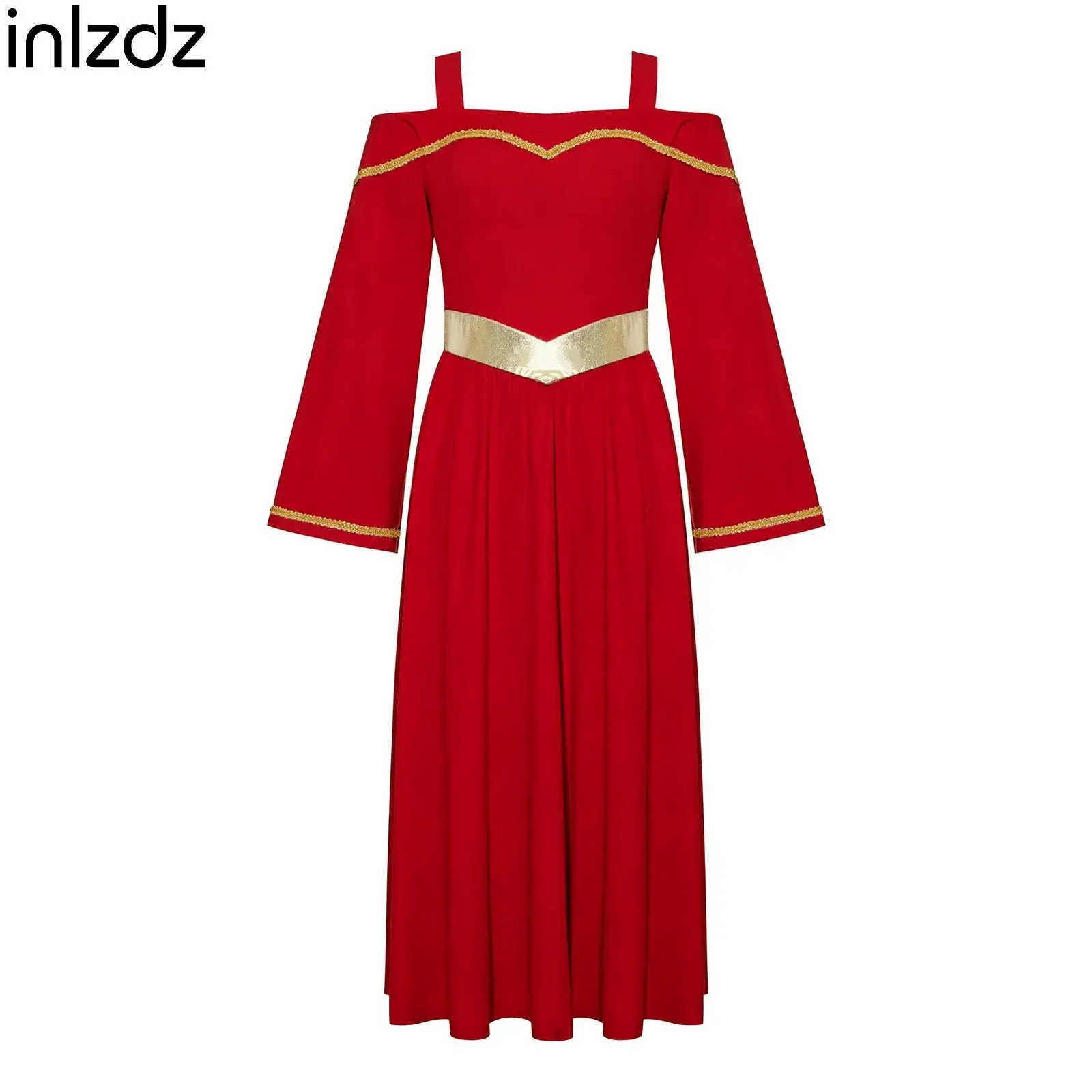 Kids Girls Church Liturgical Praise Dance Clothing Long Sleeve Gold Trims Metallic Shiny Maxi Dress Lyrical Dance Outfit Dress
Kids Girls Church Liturgical Praise Dance Clothing Long Sleeve Gold Trims Metallic Shiny Maxi Dress Lyrical Dance Outfit Dress