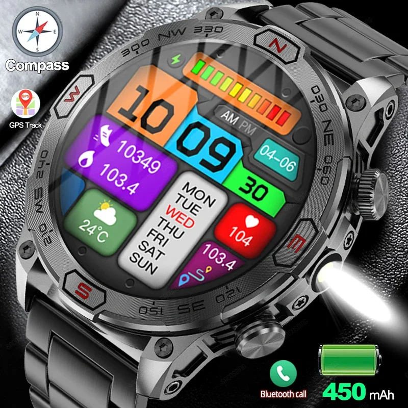 Flashlight New Smart Watch Outdoor Sport Compass 1ATM Waterproof Watch Men Bluetooth Call Smartwatch GPS Track Clock For Android
Flashlight New Smart Watch Outdoor Sport Compass 1ATM Waterproof Watch Men Bluetooth Call Smartwatch GPS Track Clock For Android