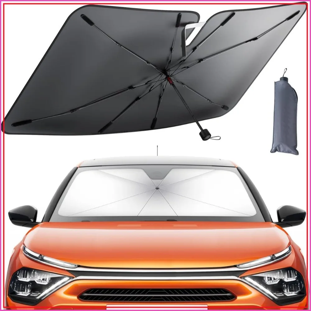 Foldable Car Windshield Sunshade Umbrella, 5 Layers UV Block, 52"x31" Heat Insulation for Auto Sedan SUV
Foldable Car Windshield Sunshade Umbrella, 5 Layers UV Block, 52"x31" Heat Insulation for Auto Sedan SUV