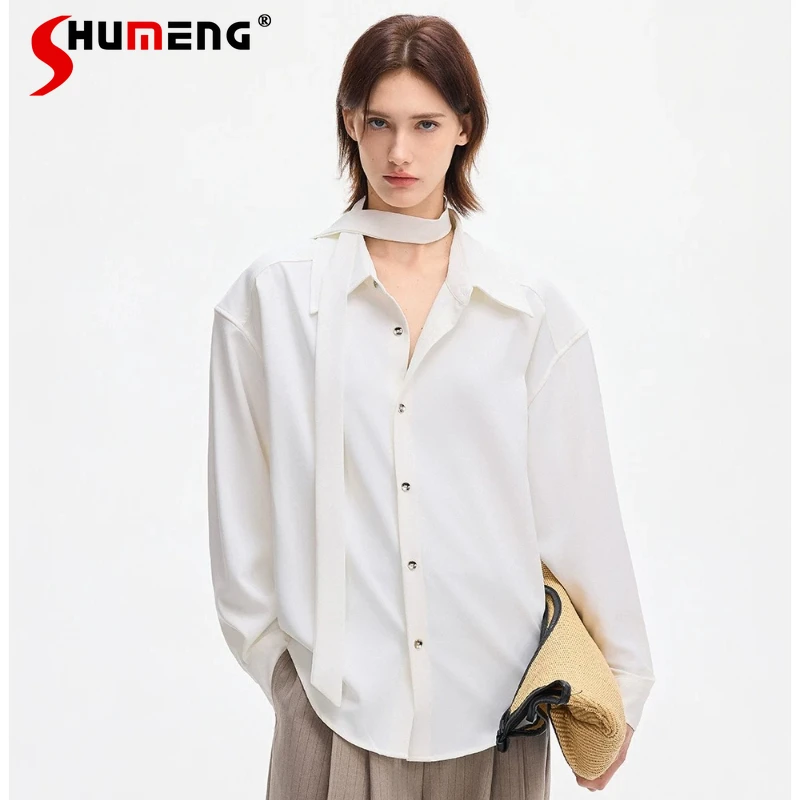 Women's 2026 Summer New Loose Comfort Shirts Fashion Temperament Tops Ladies Chic Simple Lapel Single-breasted Lace-up Shirts
Women's 2026 Summer New Loose Comfort Shirts Fashion Temperament Tops Ladies Chic Simple Lapel Single-breasted Lace-up Shirts