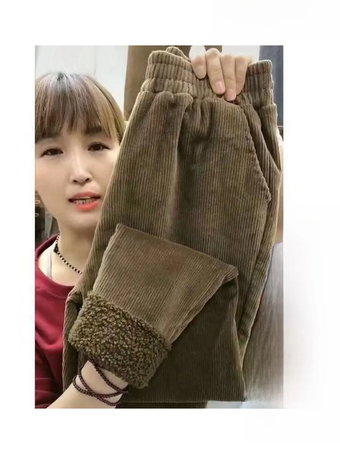Women's Corduroy Fce Lined Casual Harlan Pants Autumn Winter High Waist Straight Leg Vintage Sle Long Sve Dres
Women's Corduroy Fce Lined Casual Harlan Pants Autumn Winter High Waist Straight Leg Vintage Sle Long Sve Dres