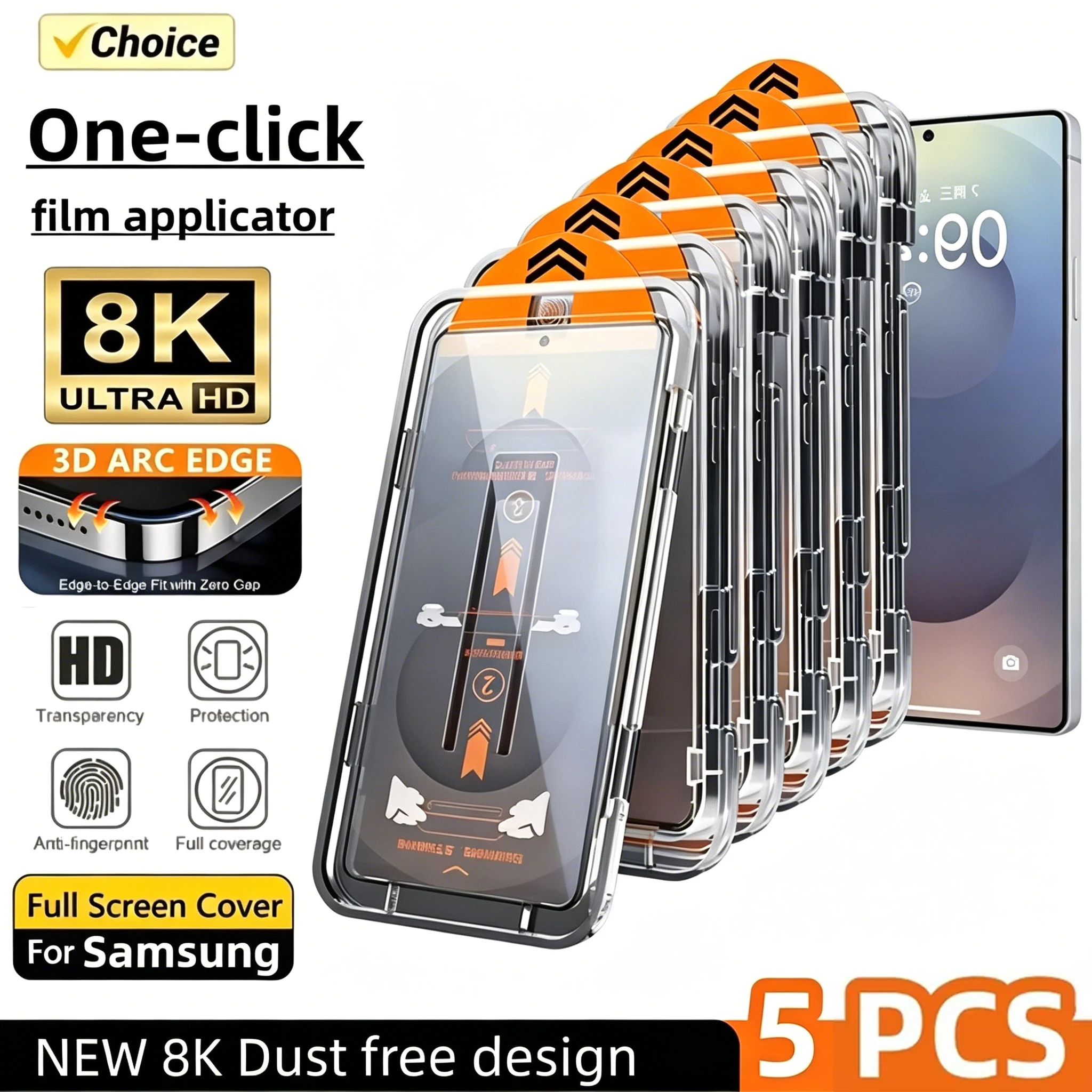 5PCS Dust Free Installation HD For Samsung A57 A56 5G A37 A36 A26 A17 A07 A16 A55 A35 A54 06 A73 Screen Protector Tempered Glass
5PCS Dust Free Installation HD For Samsung A57 A56 5G A37 A36 A26 A17 A07 A16 A55 A35 A54 06 A73 Screen Protector Tempered Glass