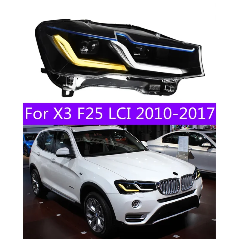 Светодиодные фары для X3 F25 20 10-20 17 LCI, передние фары, замена X4 F26 F98 DRL, дневные фары, указатели поворота
Светодиодные фары для X3 F25 20 10-20 17 LCI, передние фары, замена X4 F26 F98 DRL, дневные фары, указатели поворота