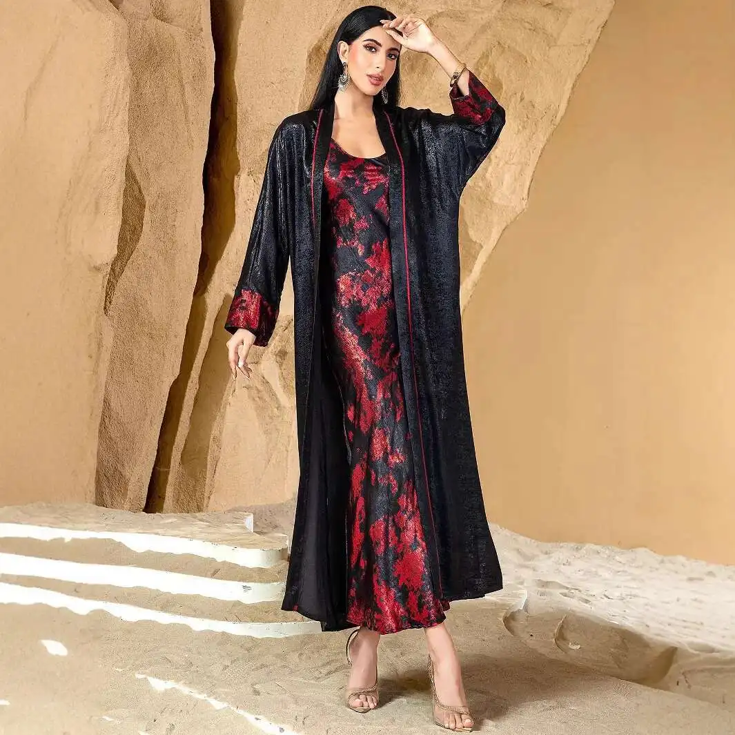 Red and Ba5170 Black Printed Strap Dress Encounter Black Texture Two-piece Set Robe Abaya Ramadan Dubai Luxury Islam Elegant
Red and Ba5170 Black Printed Strap Dress Encounter Black Texture Two-piece Set Robe Abaya Ramadan Dubai Luxury Islam Elegant
