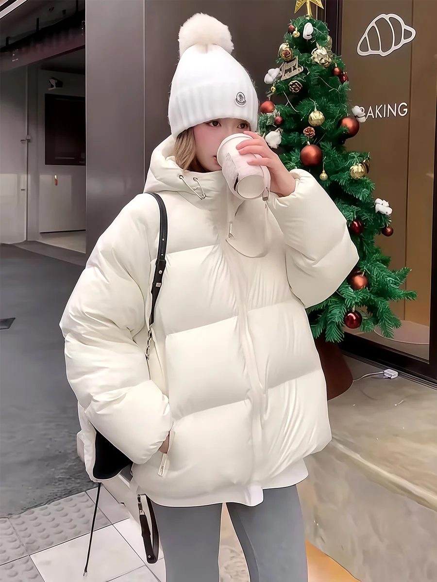 Korean Sle Hooded Puffer Jaet Women's Thi Warm 90% White Du down Mid-Length Bread Coat Winter Outerwear
Korean Sle Hooded Puffer Jaet Women's Thi Warm 90% White Du down Mid-Length Bread Coat Winter Outerwear