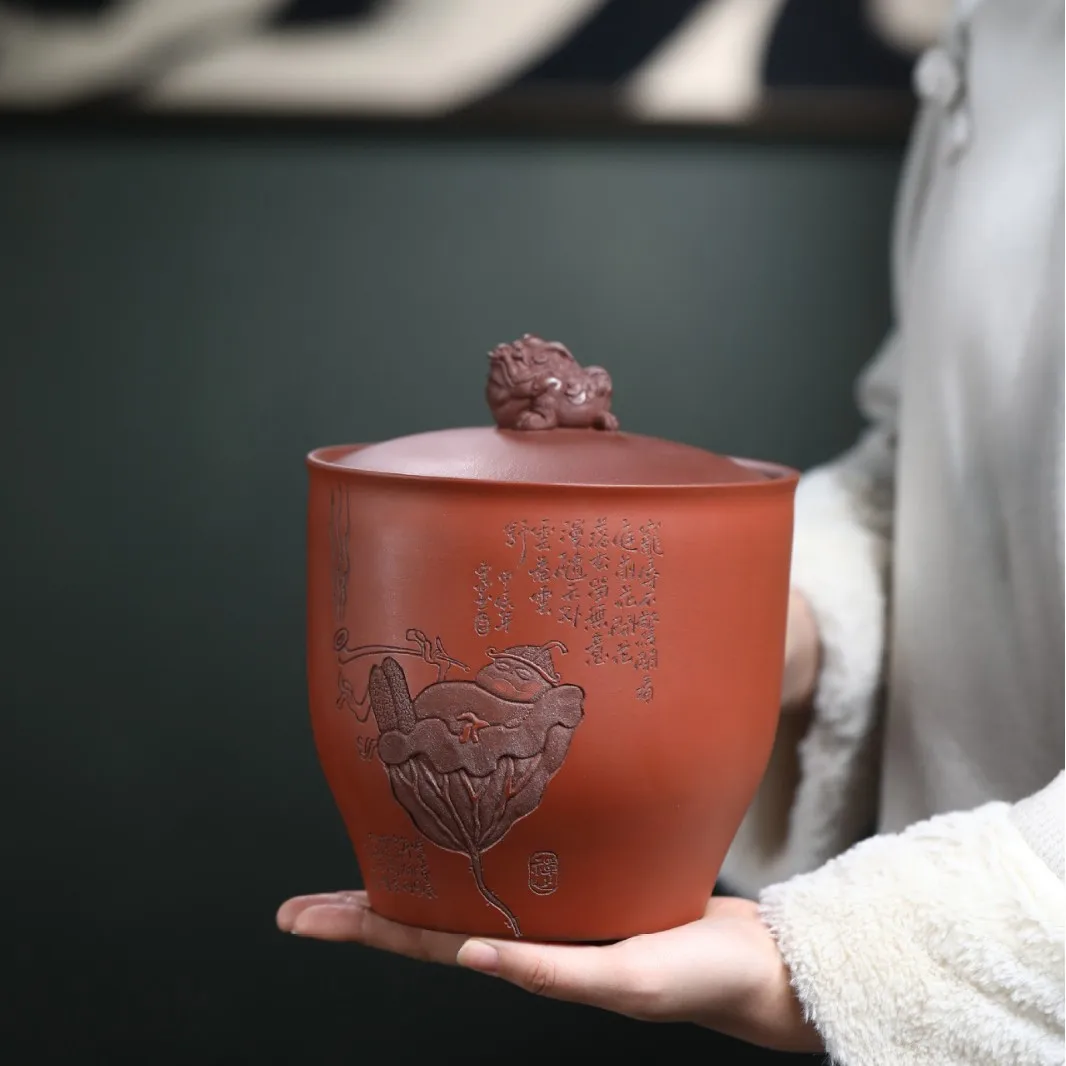 Yixing Golden Toad Fortune Original Ore Purple Clay Awakening Canister, Hand-Carved And Painted, High-End Household Pu'er Tea
Yixing Golden Toad Fortune Original Ore Purple Clay Awakening Canister, Hand-Carved And Painted, High-End Household Pu'er Tea