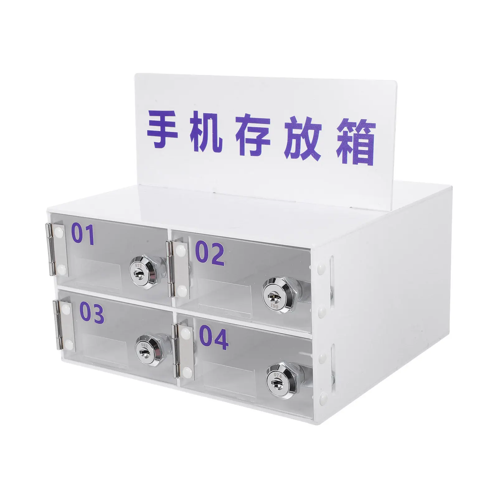 Secure Acrylic Phone Storage Cabinet 4 Compartment Lockable Mobile Phone Organizer for Employees Schools Offices Transparent
Secure Acrylic Phone Storage Cabinet 4 Compartment Lockable Mobile Phone Organizer for Employees Schools Offices Transparent