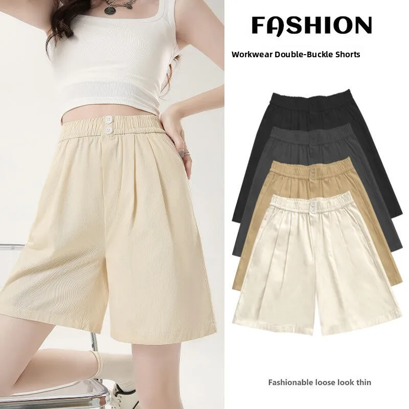 Summer Thin Women's Workwear Shorts High Waist Slimming Color Casual Wide Leg Pants Five-Quarter Length Super Fit
Summer Thin Women's Workwear Shorts High Waist Slimming Color Casual Wide Leg Pants Five-Quarter Length Super Fit