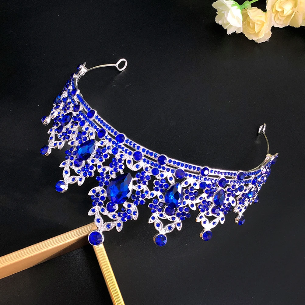 Blue Rhinestone Crown Hair Accessories Wedding Bridal Crowns Princess Birthday Headgear Crystal Tiara Rhinestones Headband
Blue Rhinestone Crown Hair Accessories Wedding Bridal Crowns Princess Birthday Headgear Crystal Tiara Rhinestones Headband
