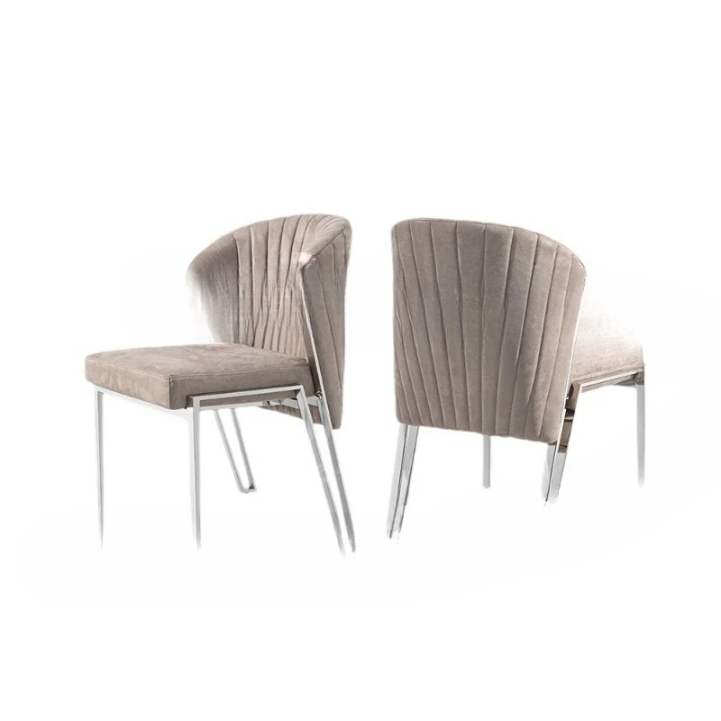 Italian light luxury dining chair, stainless steel high-end, household dining table and chairs
Italian light luxury dining chair, stainless steel high-end, household dining table and chairs