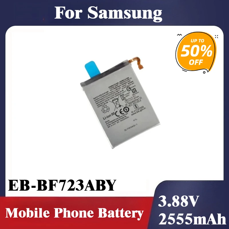 New Replacement Mobile Phone Battery 3.88V2555mAh EB-BF723ABY EB-BF724ABY For Samsung Galaxy Z Flip 4 5G F724 F723 SM-F7210
New Replacement Mobile Phone Battery 3.88V2555mAh EB-BF723ABY EB-BF724ABY For Samsung Galaxy Z Flip 4 5G F724 F723 SM-F7210