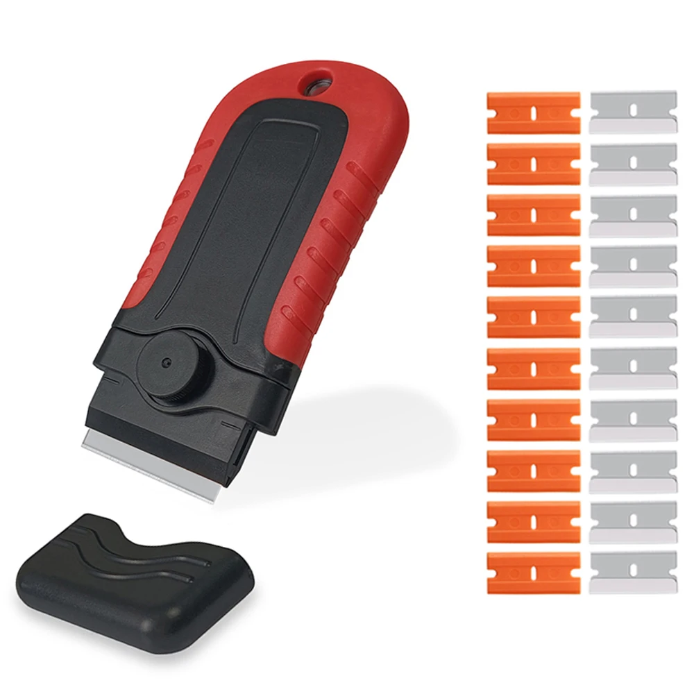 Window Glass Glue Sticker Scraper with 20Pcs Razor Blade Ceramic Remover Hob Auto Squeegee Tool for Cooktop Oven Stove Cleaning
Window Glass Glue Sticker Scraper with 20Pcs Razor Blade Ceramic Remover Hob Auto Squeegee Tool for Cooktop Oven Stove Cleaning