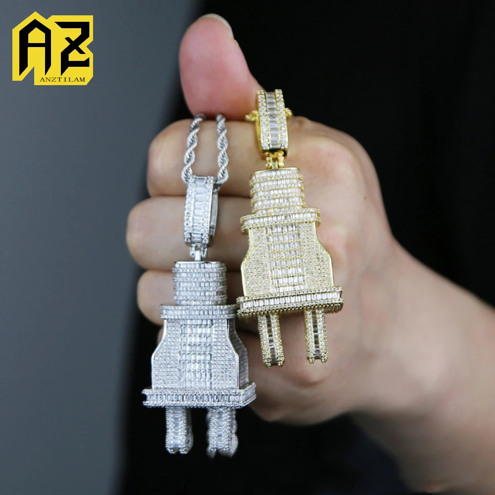 Hip Hop Plug Iced Out Pendant Necklaces For Men Women AAA Zircon Stone Punk Jewelry Free Shipping
Hip Hop Plug Iced Out Pendant Necklaces For Men Women AAA Zircon Stone Punk Jewelry Free Shipping