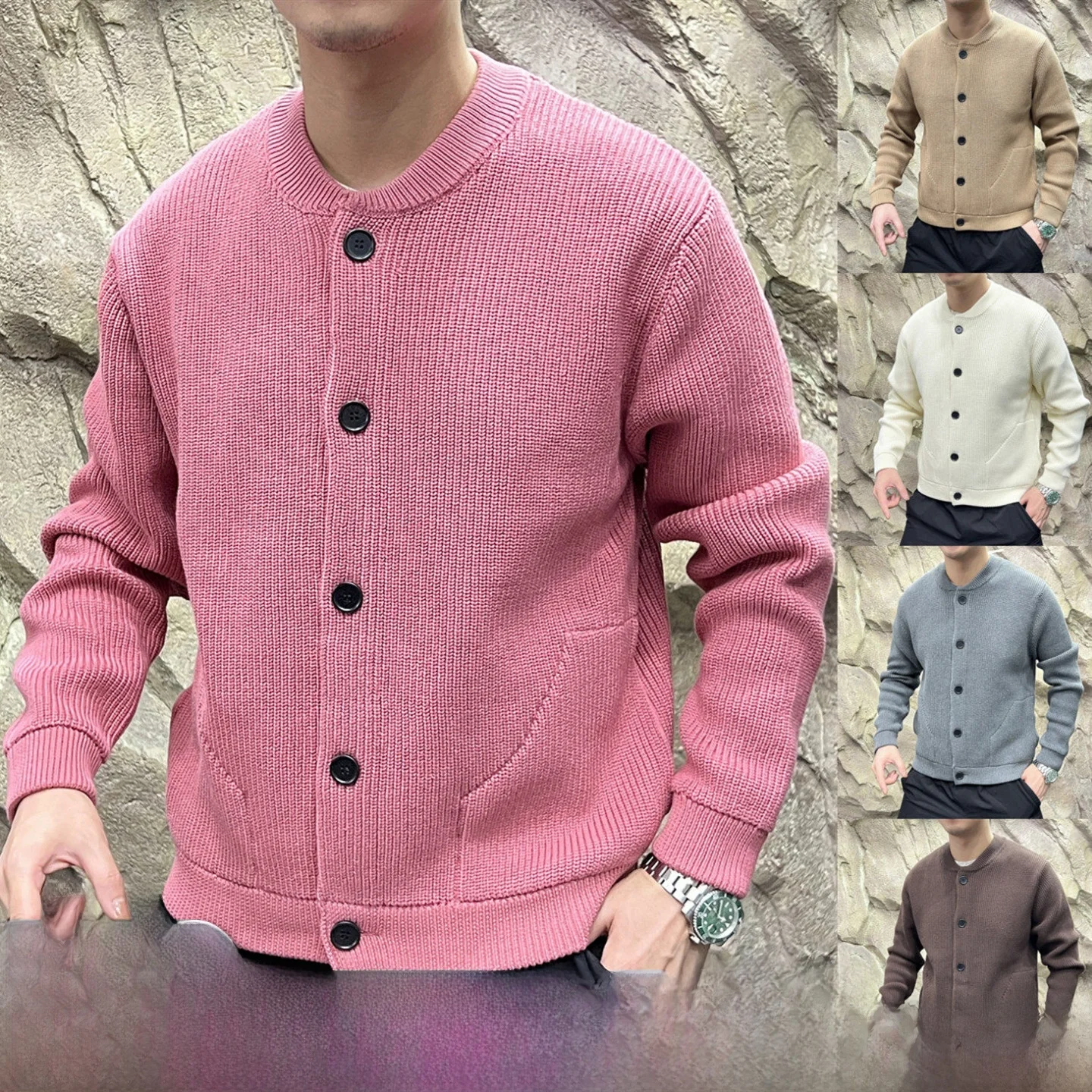 Handmade Knitted Sweater 000g Heavy Thi Needle Crt Autumn Winter Warm Casual Sle ex Open Cardigan for Couples
Handmade Knitted Sweater 000g Heavy Thi Needle Crt Autumn Winter Warm Casual Sle ex Open Cardigan for Couples