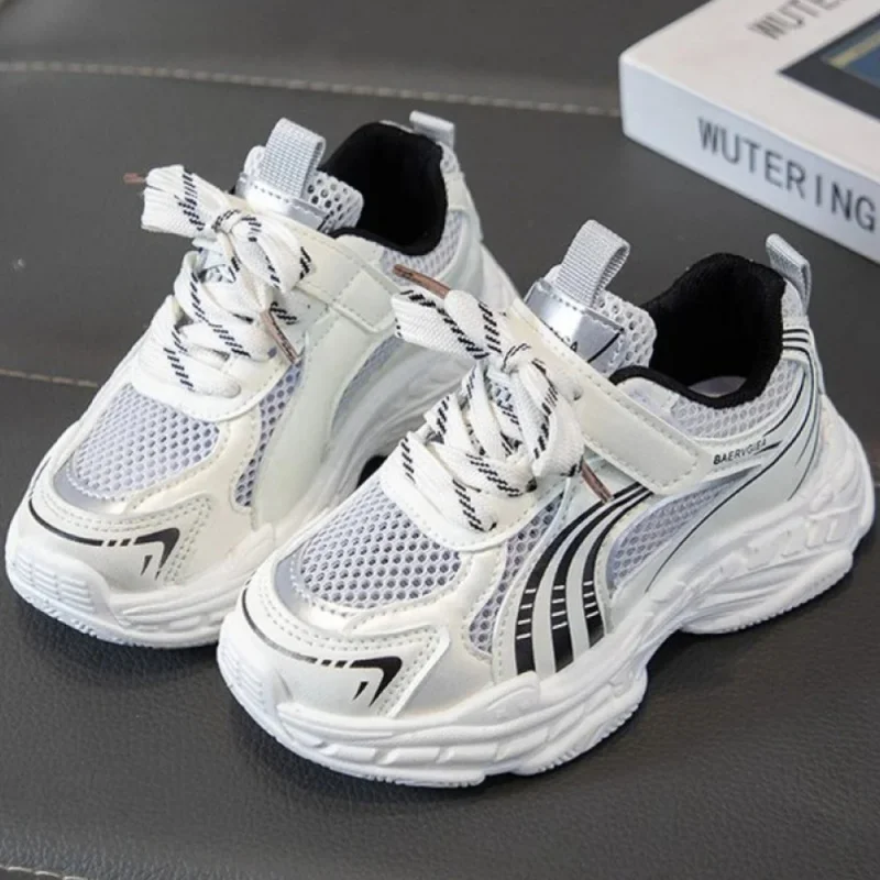 2026 Fashion Sport Shoes For Children PU Leather Mesh Breathable Kid's Sneakers Anti-slippery Soft-soled Boy's Girl's Footwear
2026 Fashion Sport Shoes For Children PU Leather Mesh Breathable Kid's Sneakers Anti-slippery Soft-soled Boy's Girl's Footwear