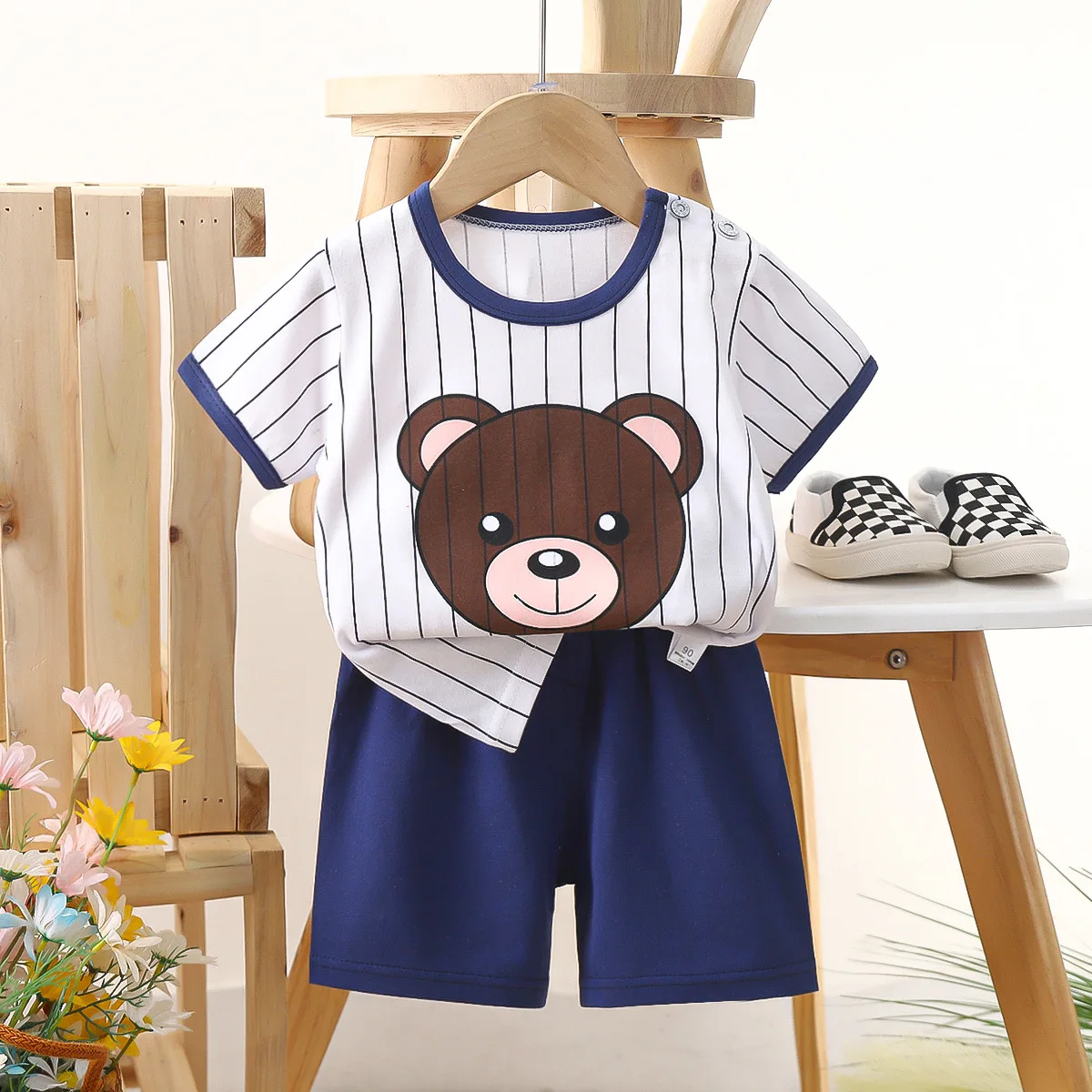 Kids Short Sleeve Set 100 Cotton Boys T Shirt And Shorts Outfit For 1 2 3 Years Baby Toddler Clothes Summer kids clothes
Kids Short Sleeve Set 100 Cotton Boys T Shirt And Shorts Outfit For 1 2 3 Years Baby Toddler Clothes Summer kids clothes