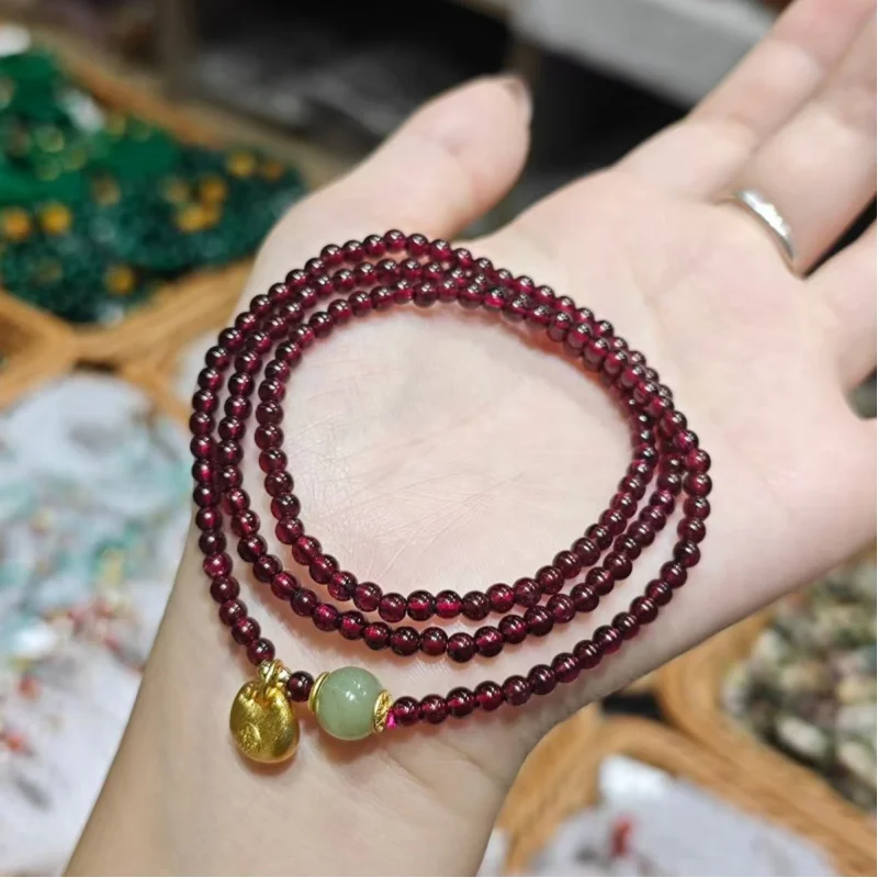 1 Purple Garnet Multi-loop Bracelet for Women, Wine Red Crystal Bracelet Jewelry Gift
1 Purple Garnet Multi-loop Bracelet for Women, Wine Red Crystal Bracelet Jewelry Gift
