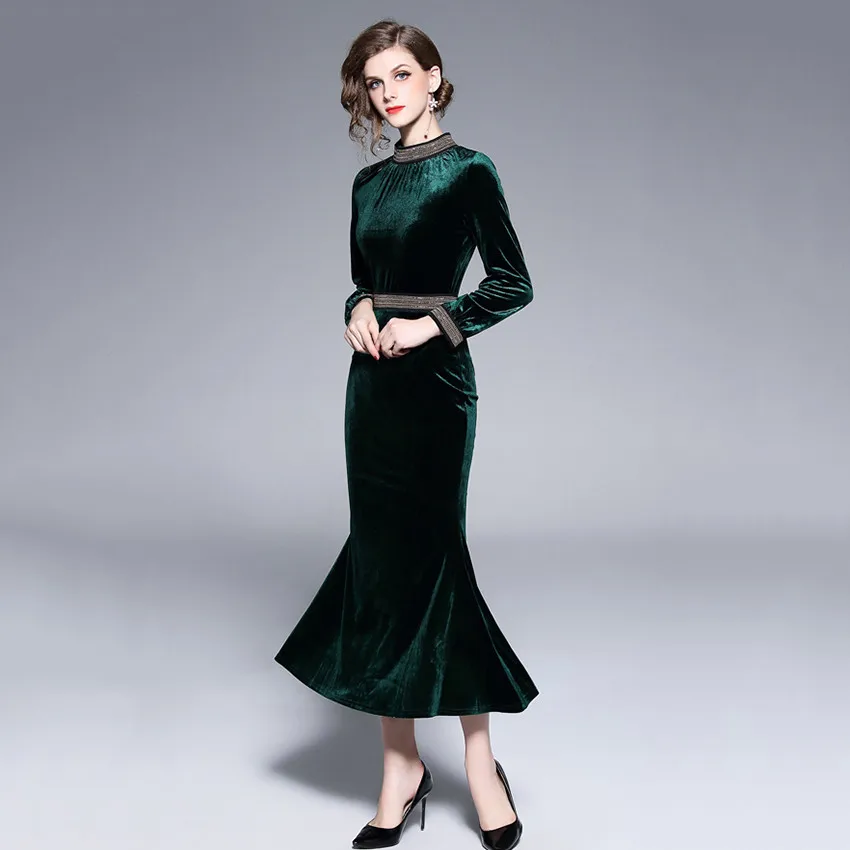 2021 Spring Winter Dresses Women Long Sleeve Vintage Velvet Dress Runway Sexy Evening Party Dresses Bodycon Robe Femme Vestidos
2021 Spring Winter Dresses Women Long Sleeve Vintage Velvet Dress Runway Sexy Evening Party Dresses Bodycon Robe Femme Vestidos