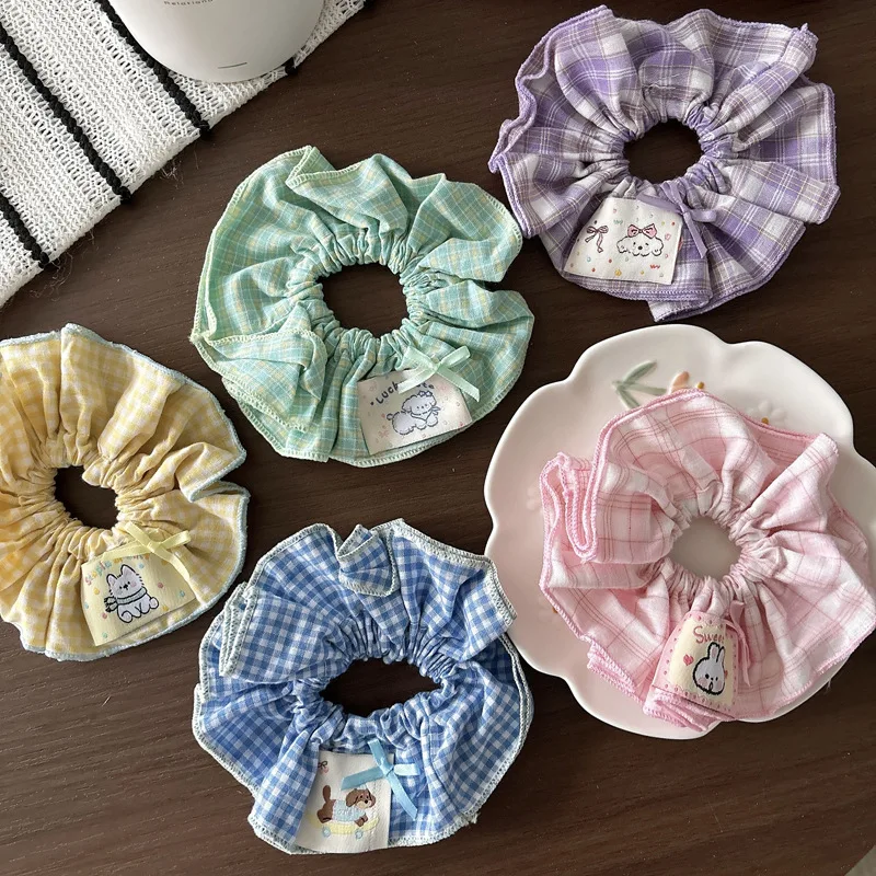 Fabric Plaid Lace Trim Hair Tie for Girls Sweet Cute Label Ponytail Elastic Band Soft High Elastic Non Slip Premium Daily Use
Fabric Plaid Lace Trim Hair Tie for Girls Sweet Cute Label Ponytail Elastic Band Soft High Elastic Non Slip Premium Daily Use