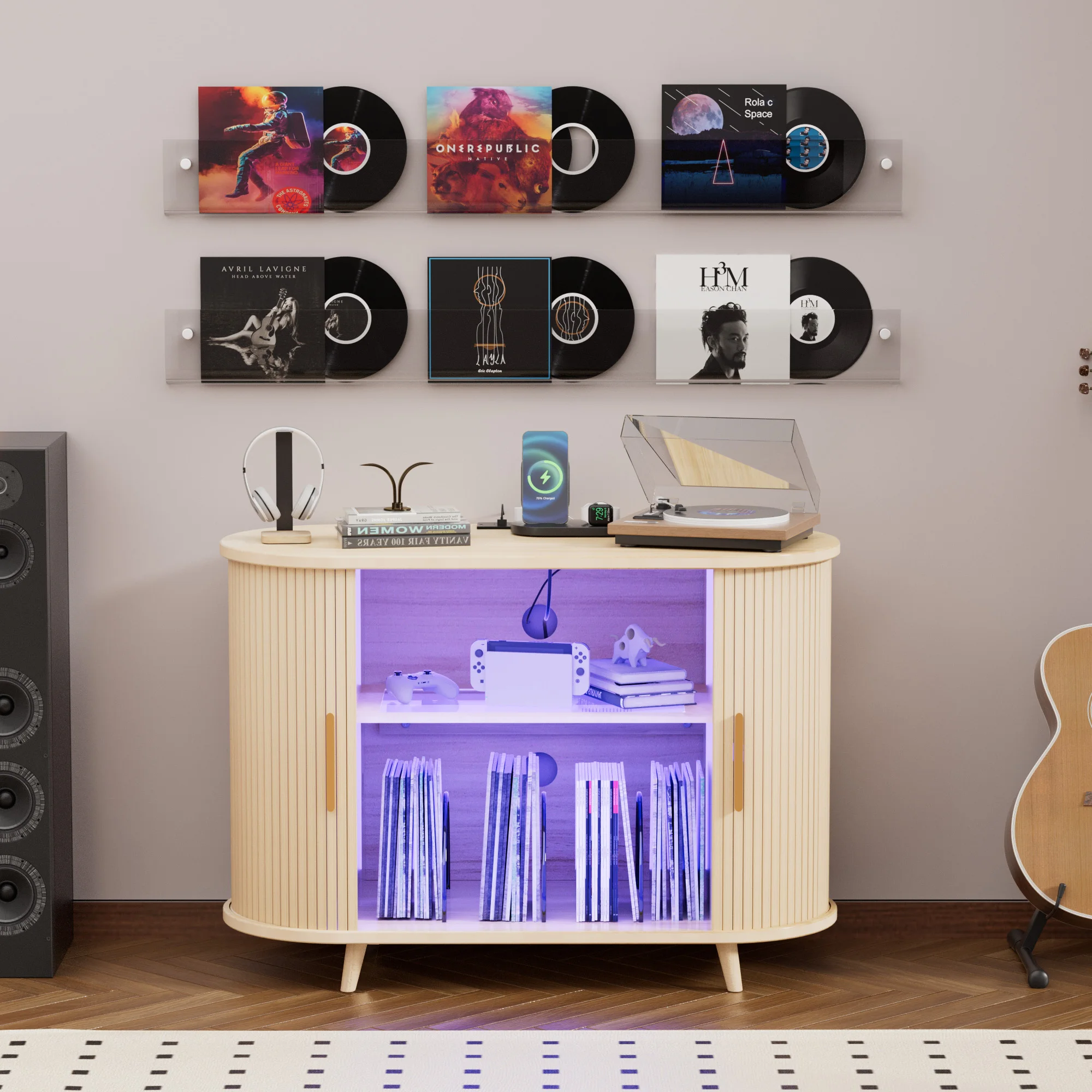 TV Stand, Mid-Century Modern Entertainment Center with Hidden Storage, Ideal for Living Rooms or Bedrooms
TV Stand, Mid-Century Modern Entertainment Center with Hidden Storage, Ideal for Living Rooms or Bedrooms