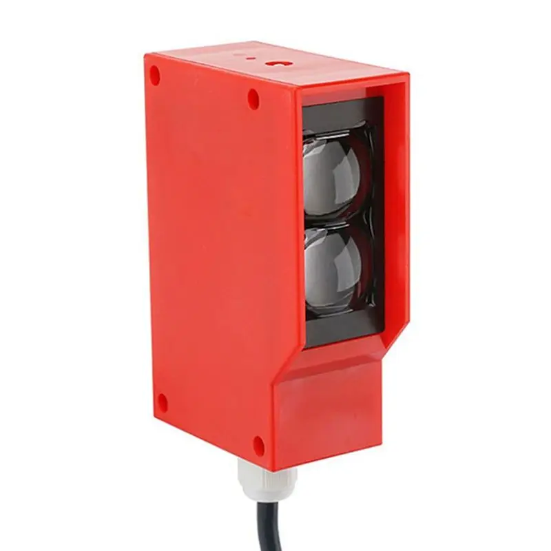 ABJT-Photoelectric Sensor DC12-24V Five-Wire Relay 10M Distance Reflective Square Photoelectric Switch Infrared Switch