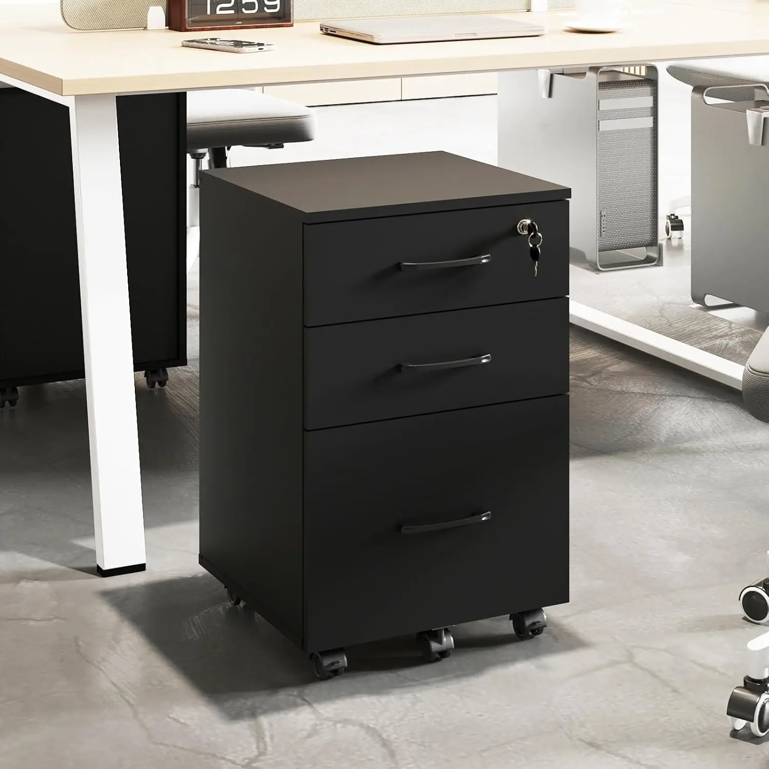 File Cabinet with Lock,3 Drawer Wood Rolling Filing Cabinets Under Desk for Home Office, Office Storage Cabinet, Customized
File Cabinet with Lock,3 Drawer Wood Rolling Filing Cabinets Under Desk for Home Office, Office Storage Cabinet, Customized