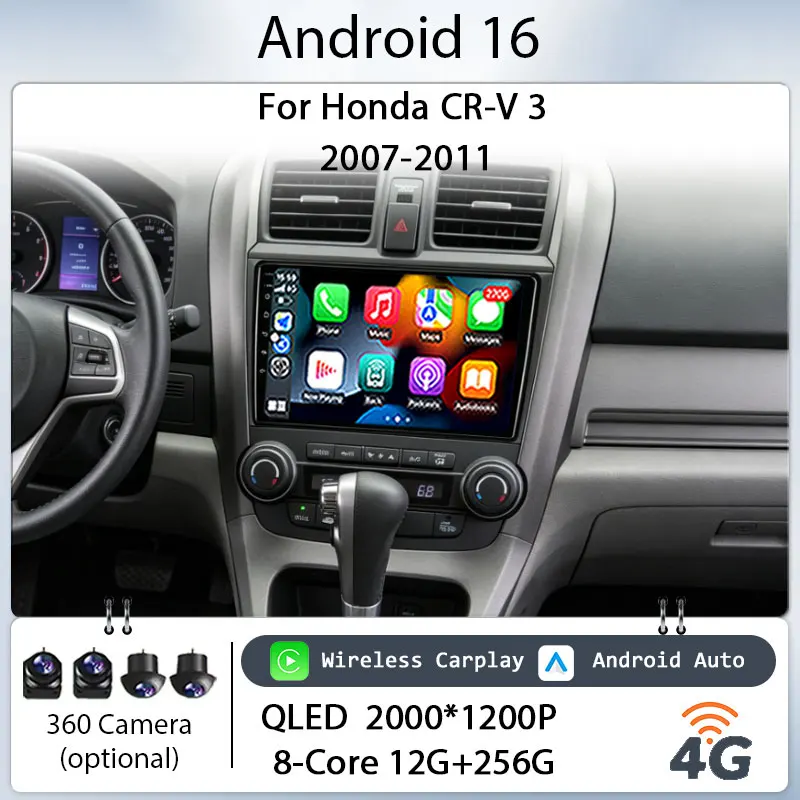 10" Android 16 Wireless Audio Player Kit CarPlay GPS Navi BT WiFi DSP for Honda CR‑V 3 2007‑2011 IPS HD Touch Screen Head Unit
10" Android 16 Wireless Audio Player Kit CarPlay GPS Navi BT WiFi DSP for Honda CR‑V 3 2007‑2011 IPS HD Touch Screen Head Unit