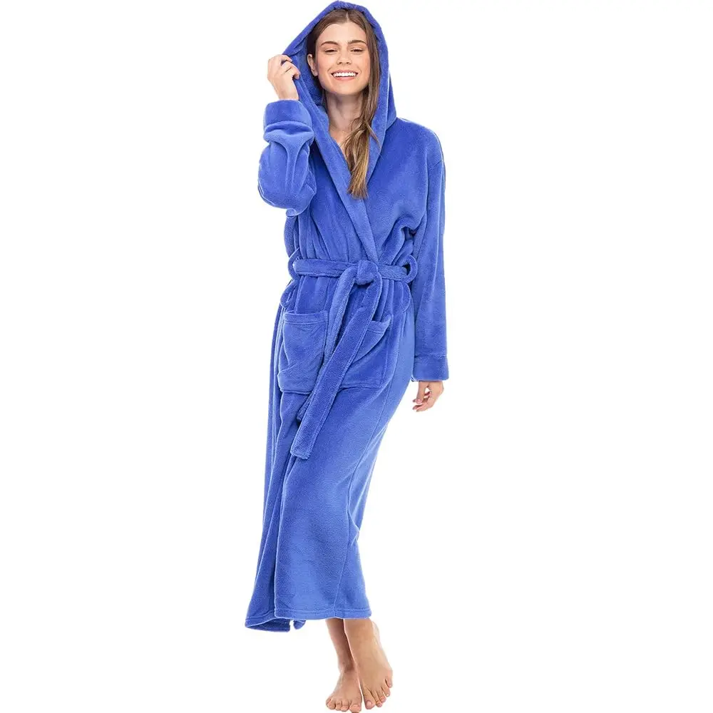 Plush Fleece Robe for Women, Long Hooded Bathrobe with Hood, Plus Size
Plush Fleece Robe for Women, Long Hooded Bathrobe with Hood, Plus Size