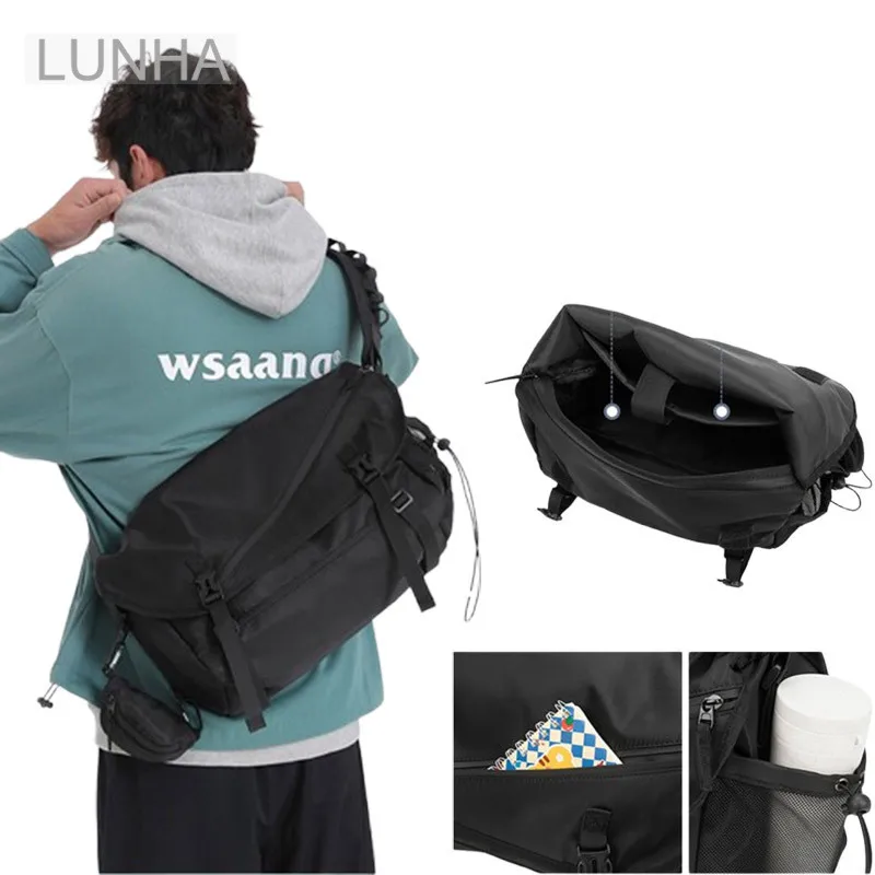 Стильная мужская сумка через плечо, большая вместительная водонепроницаемая сумка через плечо из ткани Оксфорд для уличного и повседневного использования
Стильная мужская сумка через плечо, большая вместительная водонепроницаемая сумка через плечо из ткани Оксфорд для уличного и повседневного использования