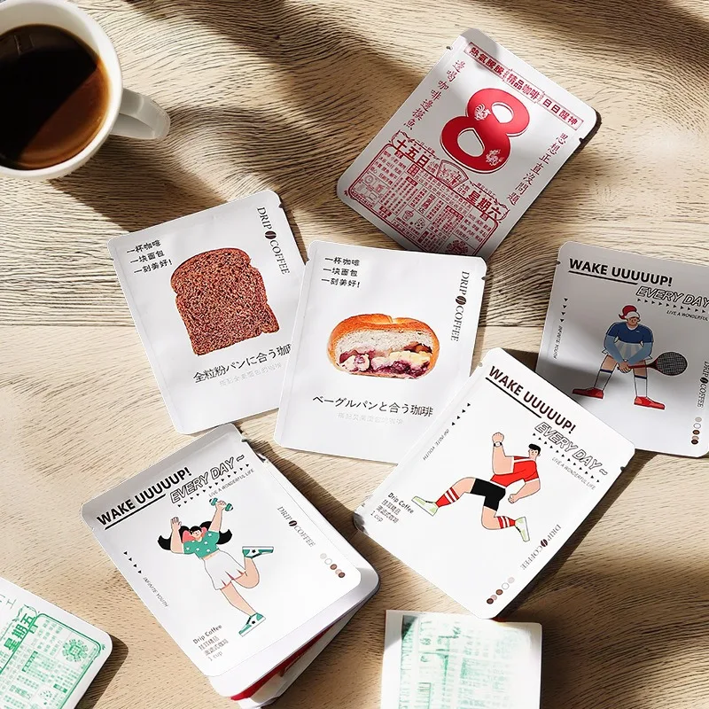 1 Set Coffee Drip Flat Packaging Bag Aluminum Foil Bags Filter Packaging PVC Gift Box Coffee Powder Beans
1 Set Coffee Drip Flat Packaging Bag Aluminum Foil Bags Filter Packaging PVC Gift Box Coffee Powder Beans
