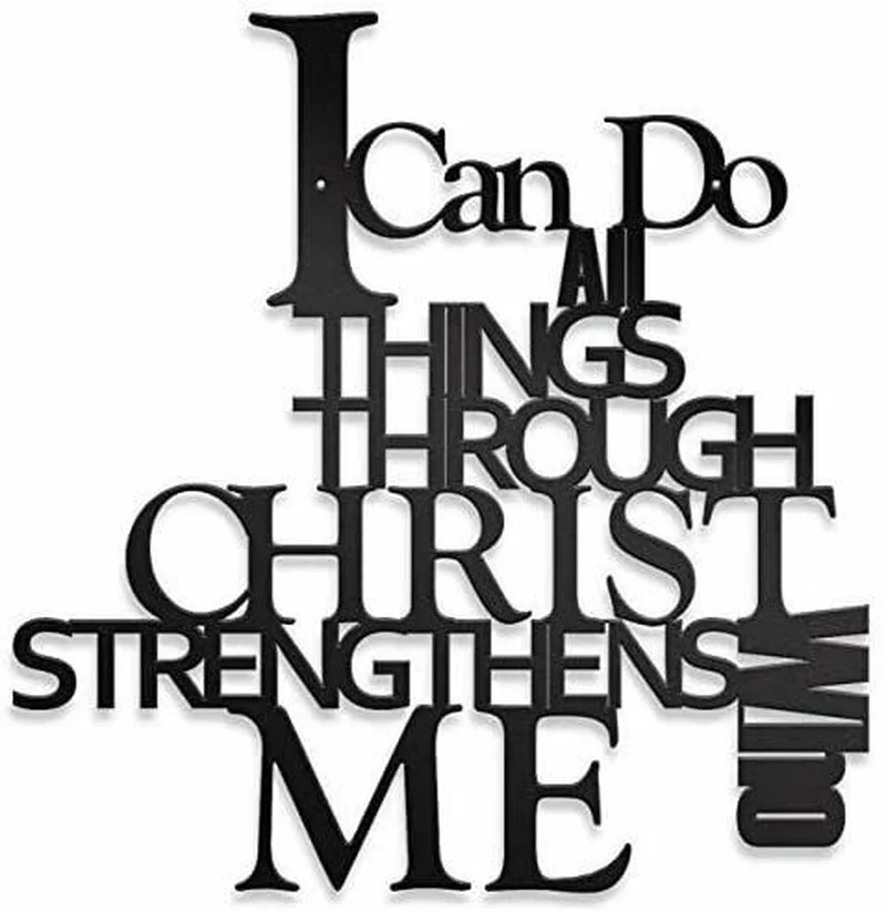 I Can Do All Things - metal Roots Decor - Christian Wall Sticker - 14 inch(Black)Living Room/Home Decoration
I Can Do All Things - metal Roots Decor - Christian Wall Sticker - 14 inch(Black)Living Room/Home Decoration