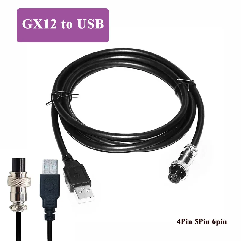 4Pin 5Pin 6pin GX12 to USB Aviation Plug Wire M12 Male Female Connector w 2m Cable USB Male Plug Sensor 12mm Waterproof Socket
4Pin 5Pin 6pin GX12 to USB Aviation Plug Wire M12 Male Female Connector w 2m Cable USB Male Plug Sensor 12mm Waterproof Socket