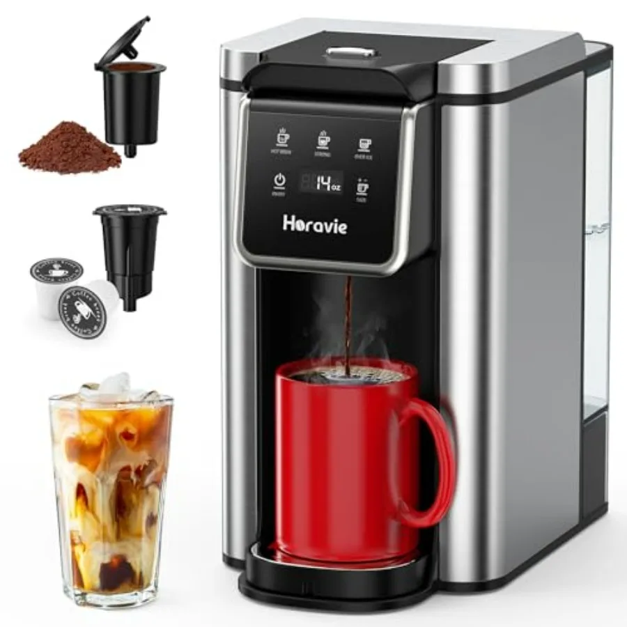 Single Serve Coffee Maker for K-Cup Pod and Grounds Hot and Iced Coffee Maker 6 to 14oz Brew Sizes 50oz Removable Reservoir Str
Single Serve Coffee Maker for K-Cup Pod and Grounds Hot and Iced Coffee Maker 6 to 14oz Brew Sizes 50oz Removable Reservoir Str