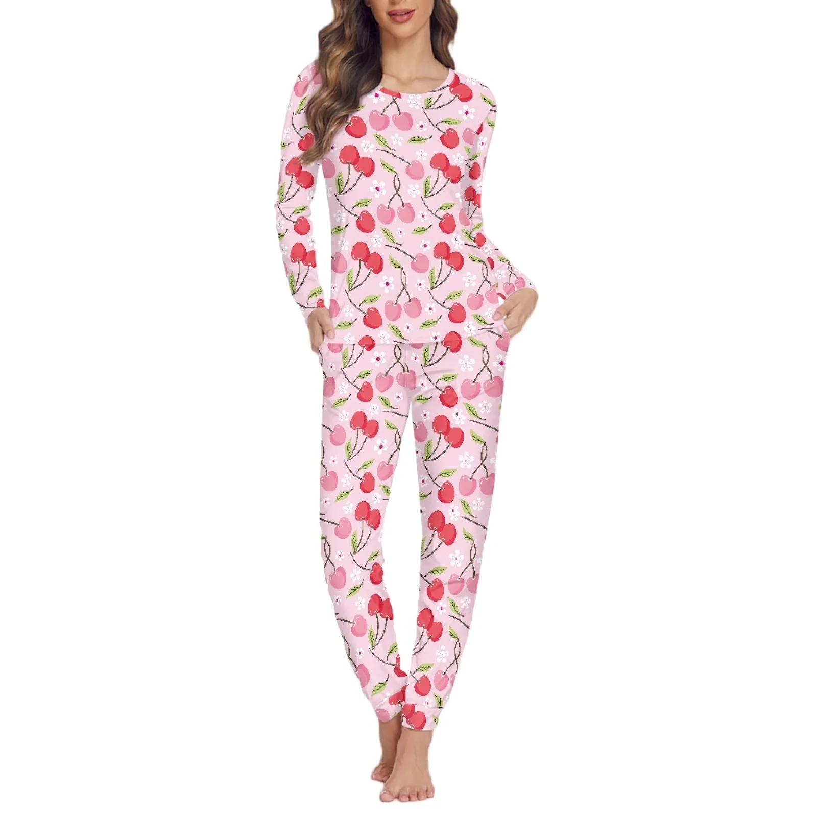 Cute Strawberry Panda Rabbit Pattern Printing Spring Autumn Pajamas Set Matching Set Products Room Wear Ladies Pajama Two-piece
Cute Strawberry Panda Rabbit Pattern Printing Spring Autumn Pajamas Set Matching Set Products Room Wear Ladies Pajama Two-piece