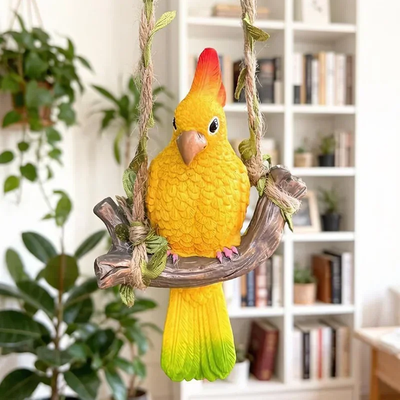 1Pcs Parrot Swing Resin Garden Statues Creative Animal Hanging Ornament for Home Balconies Homestay Outdoor Courtyard Decor Gift
1Pcs Parrot Swing Resin Garden Statues Creative Animal Hanging Ornament for Home Balconies Homestay Outdoor Courtyard Decor Gift