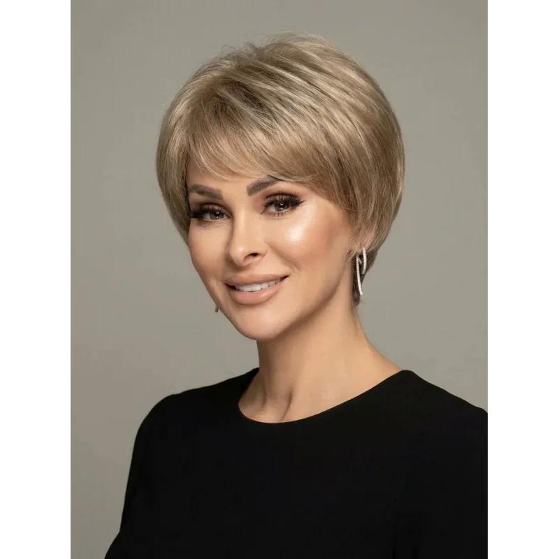 Short Ash Blonde Pixie Cut Wig Synthetic Hair With Bangs For Women Natural Highlights Layered Curly Hair Heat Resistant Wig
Short Ash Blonde Pixie Cut Wig Synthetic Hair With Bangs For Women Natural Highlights Layered Curly Hair Heat Resistant Wig